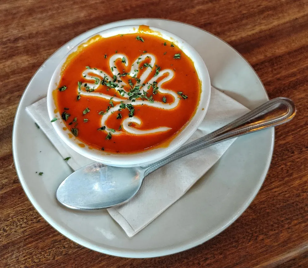 Half Triple Grilled Cheese & Oven Roasted Tomato Soup